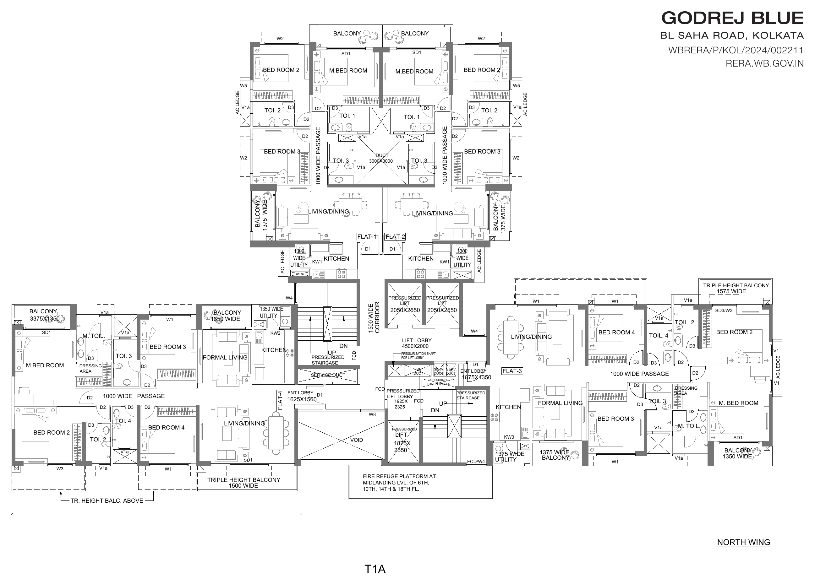 3 BHK approved tower-plan preview