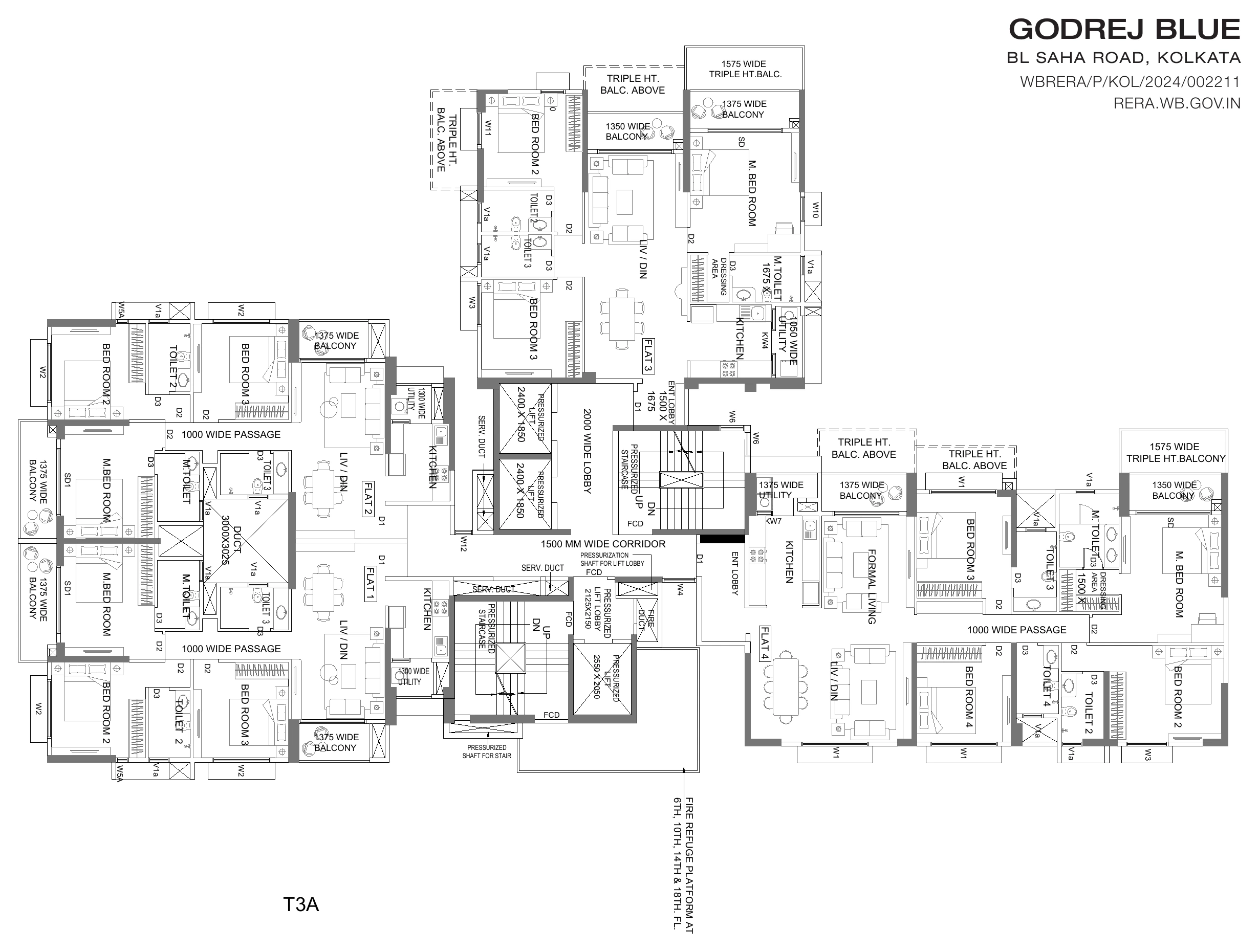4 BHK approved tower-plan preview